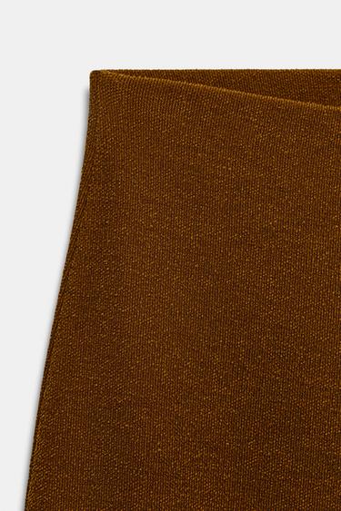 PANTALON LARGE TEXTURÉ - Moutarde de Zara - Image 6