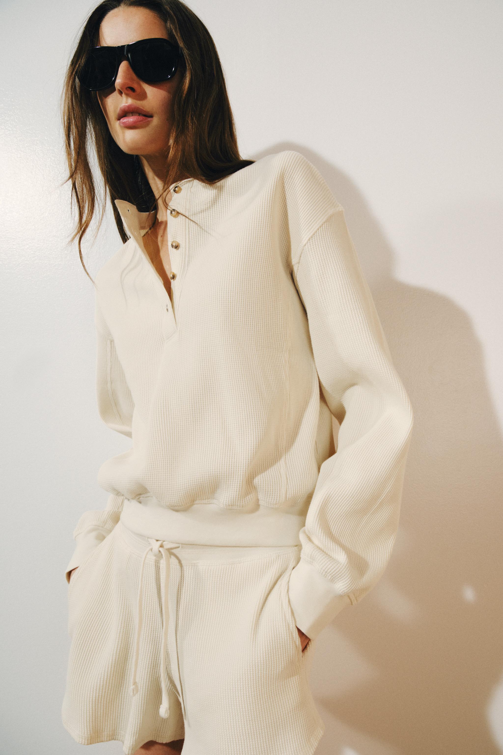 PULL WAFFLE EN COTON