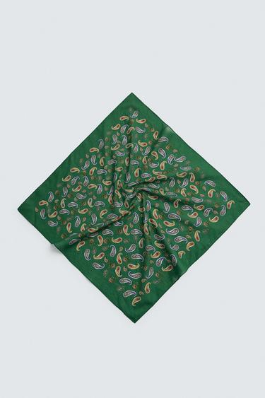 BANDANA À IMPRIMÉ GÉOMÉTRIQUE - Vert de Zara