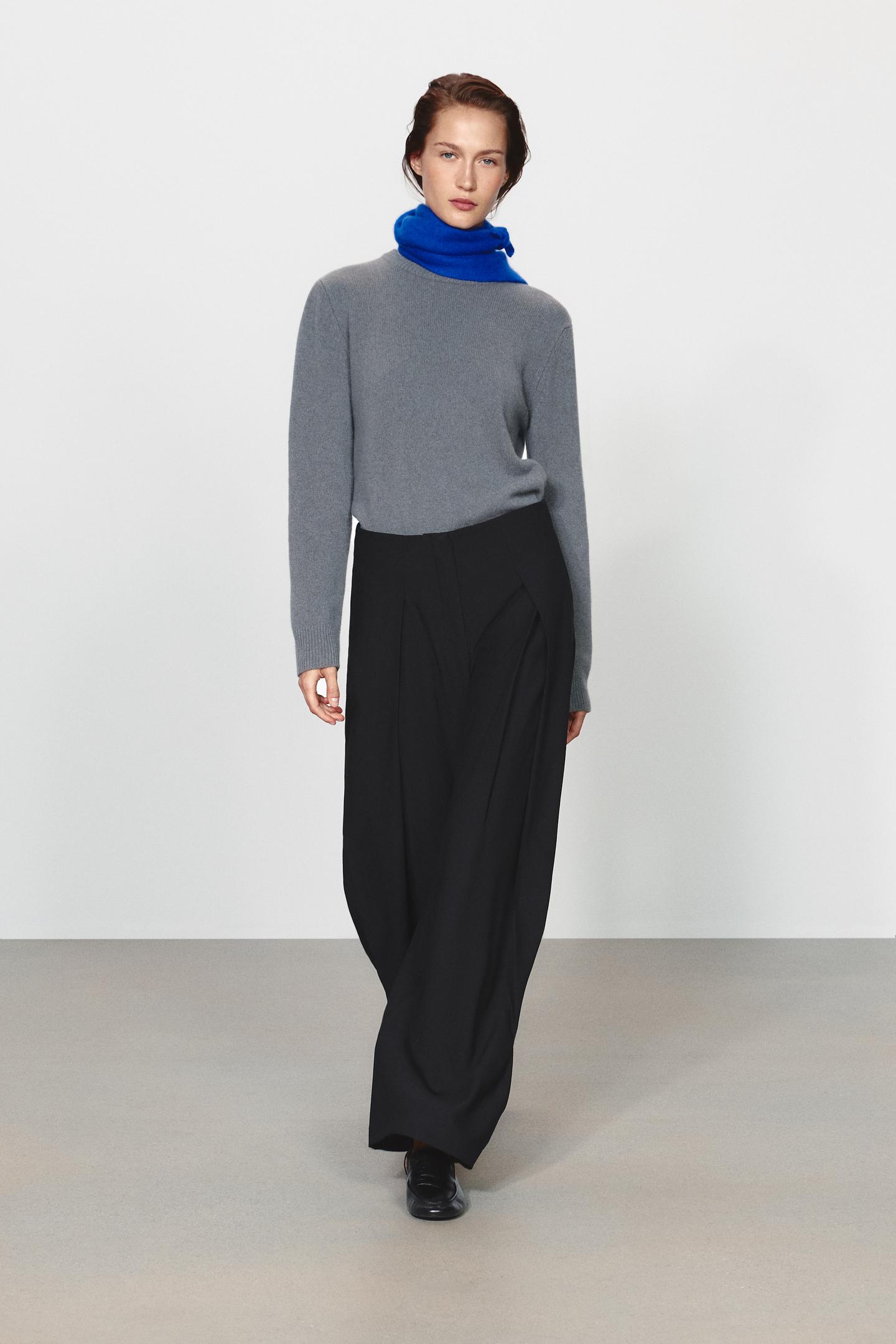 Женские брюки Zara ZW Collection Volume, цвет: Чёрный
