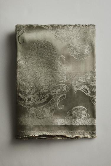 SATIN THROW - Mid-green by Zara - Image 5