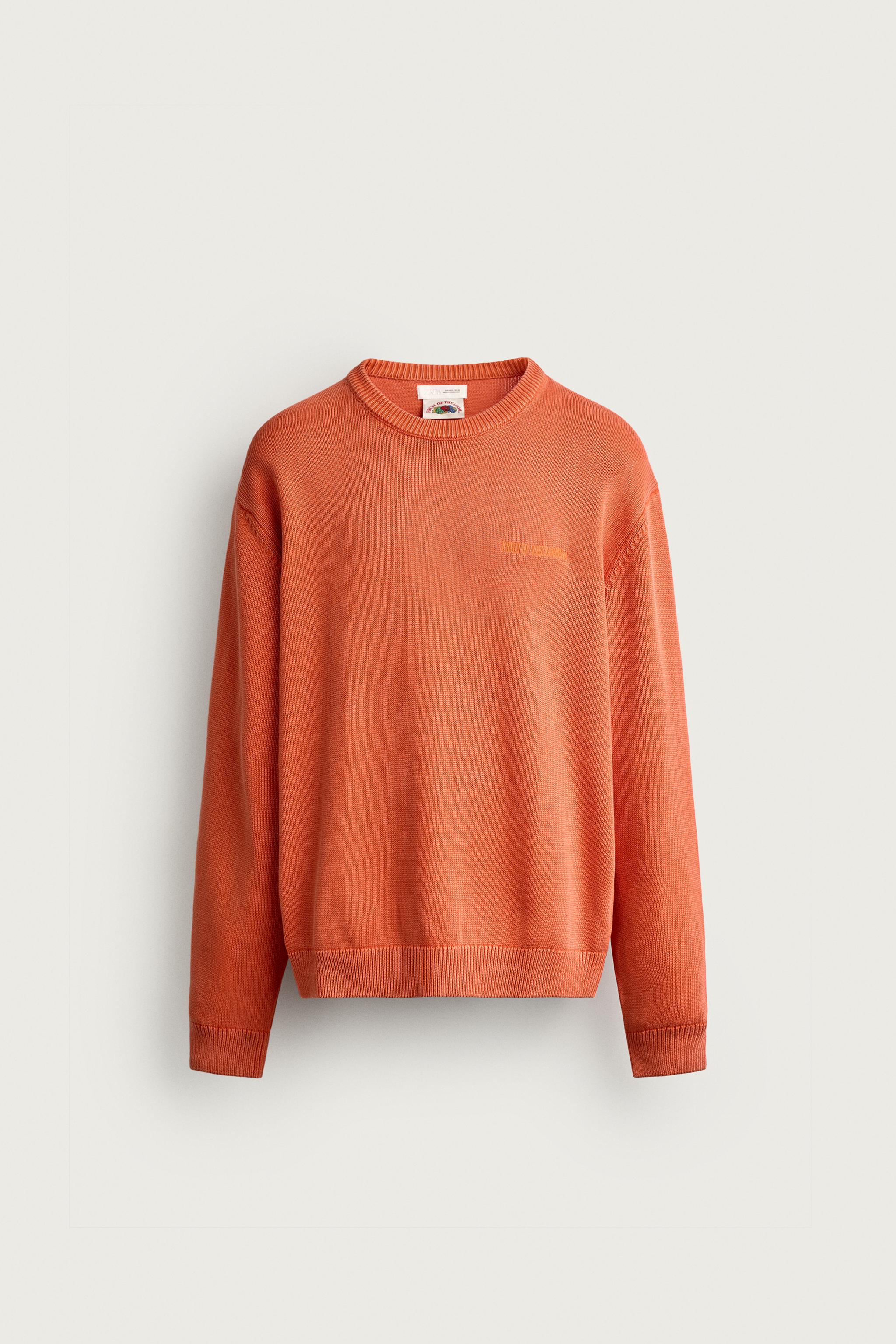 Zara FRUIT OF THE LOOM™ NAKIŞLI %100 PAMUKLU KAZAK görsel 6