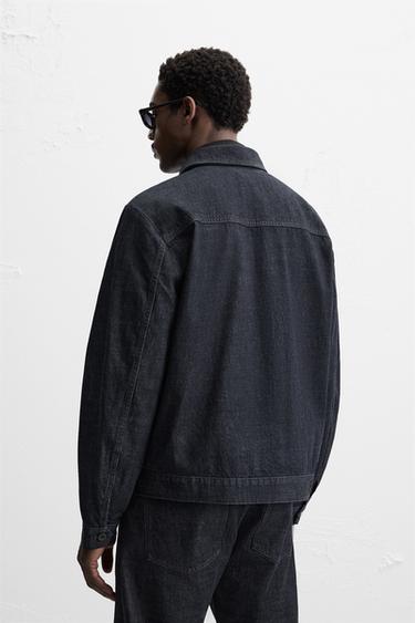 SELVEDGE DENIM OVERSHIRT - Indigo by Zara - Image 3