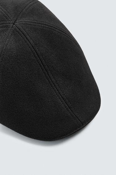 BÉRET EN FLANELLE - Noir de Zara - Image 5
