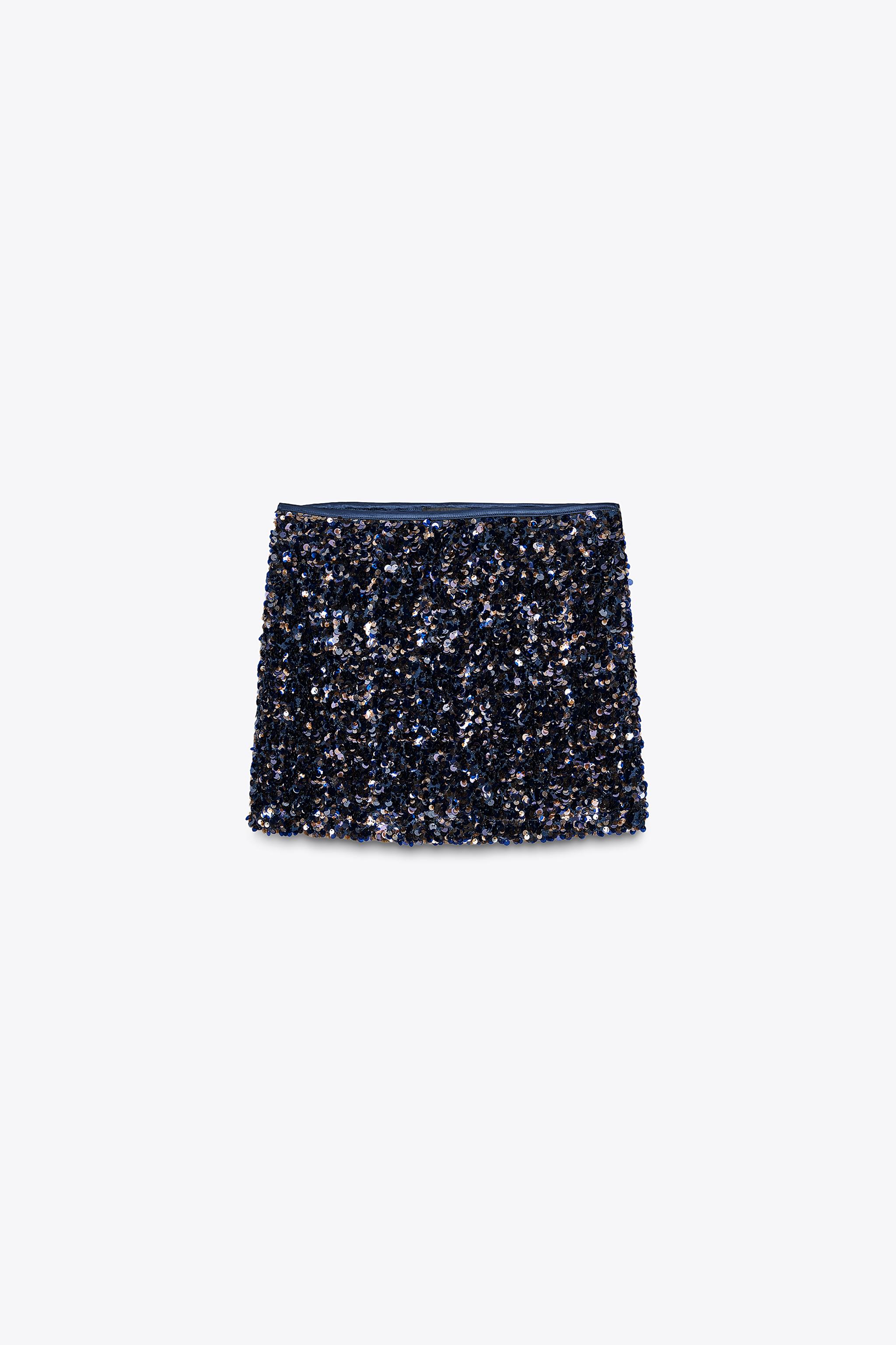 ビーズ装飾ミニニットスカート　グレー　epine zara dholic gu ビーズ装飾ミニニットスカート グレー epine zara dholic gu