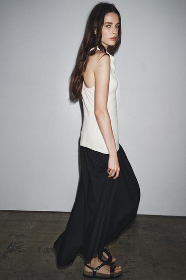 ZW COLLECTION COMBINED HALTER DRESS - Black by Zara - Image 3