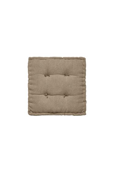 ALMOFADA CADEIRA PESPONTOS - Castanho / Toupeira da Zara