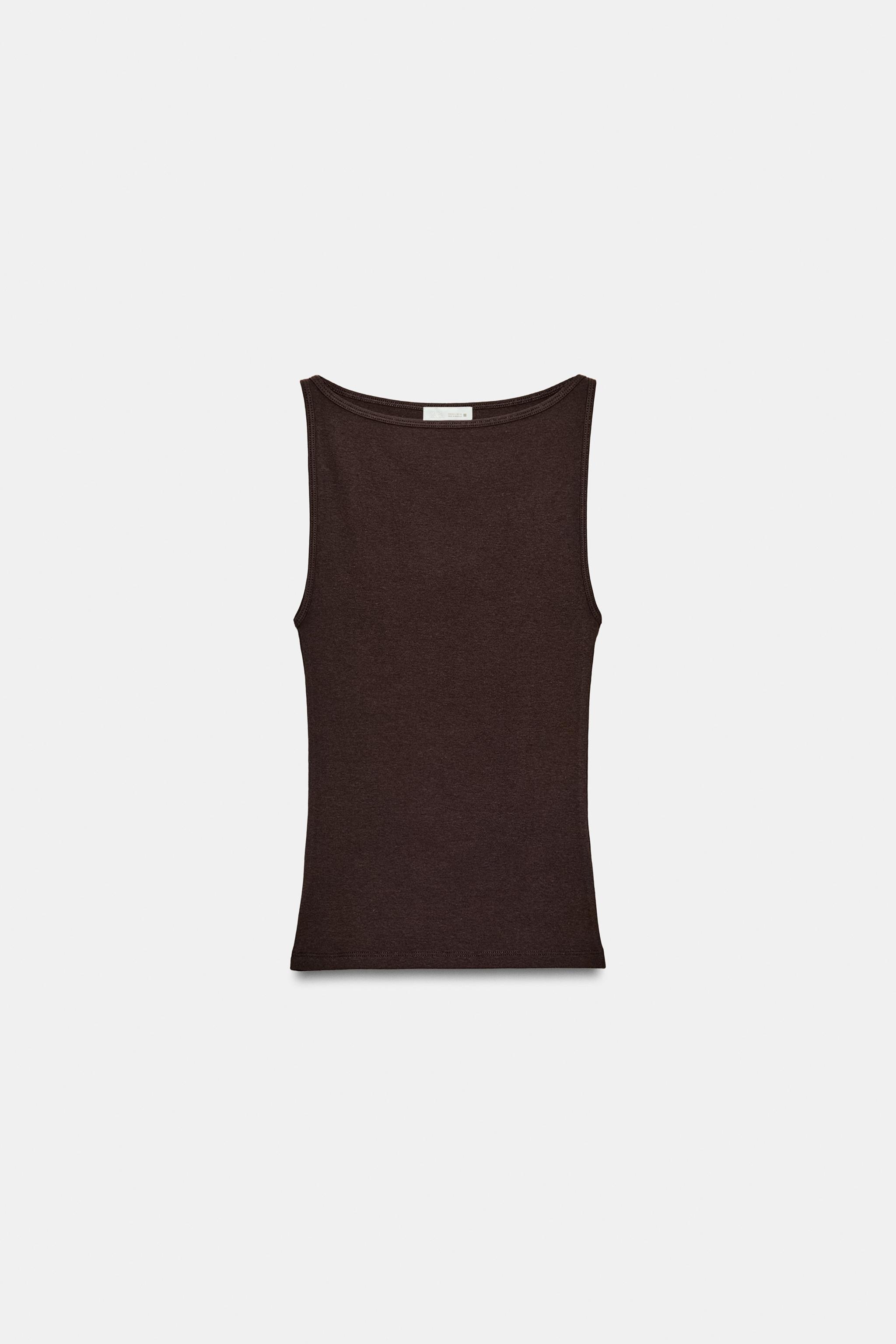 MINIMAL SLEEVELESS T-SHIRT