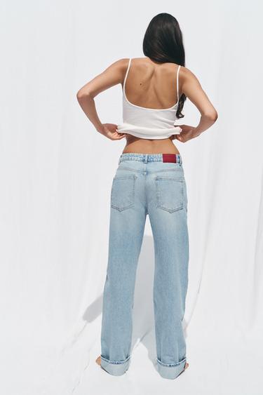 JEAN Z1975 STRAIGHT FULL LENGTH TAILLE HAUTE TAILLE CROISÉE - Bleu clair de Zara - Image 5