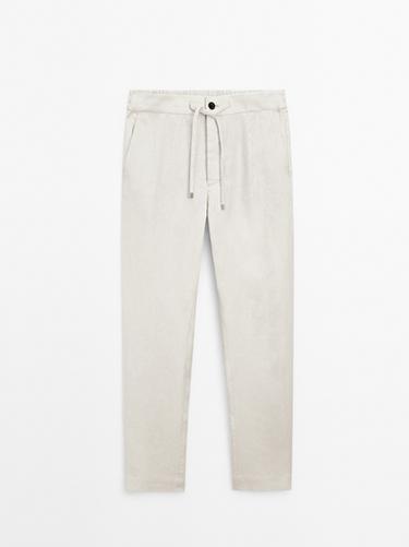 Zara Linen joggers - Sand