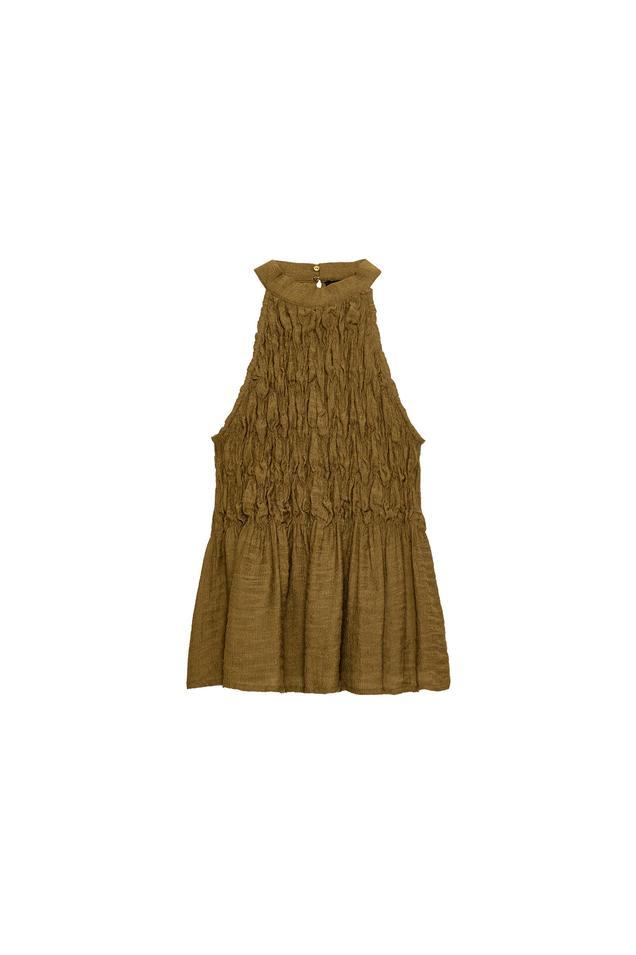 TOP HALTER À FRONCES