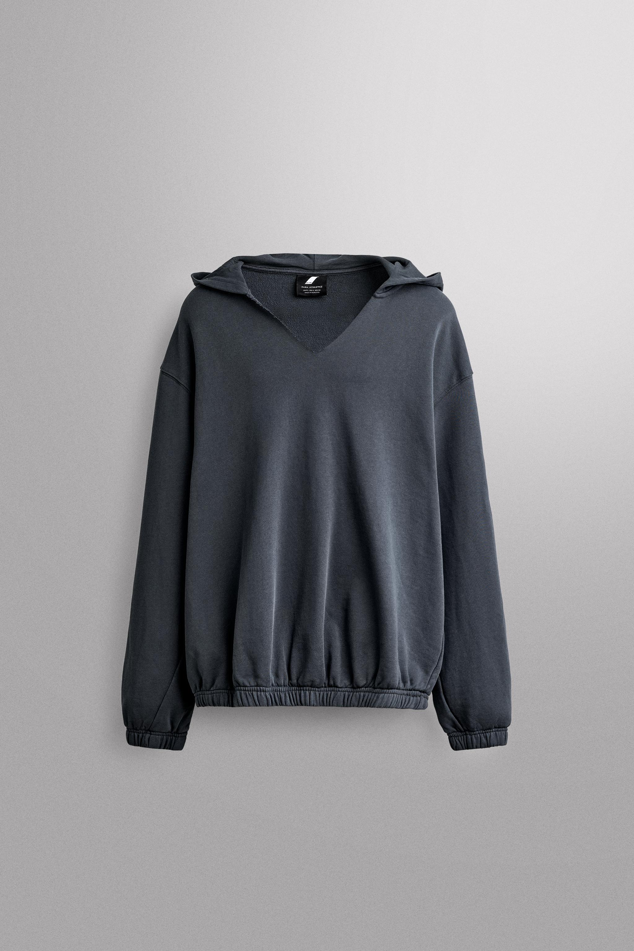 COTTON HOODIE — Navy blue