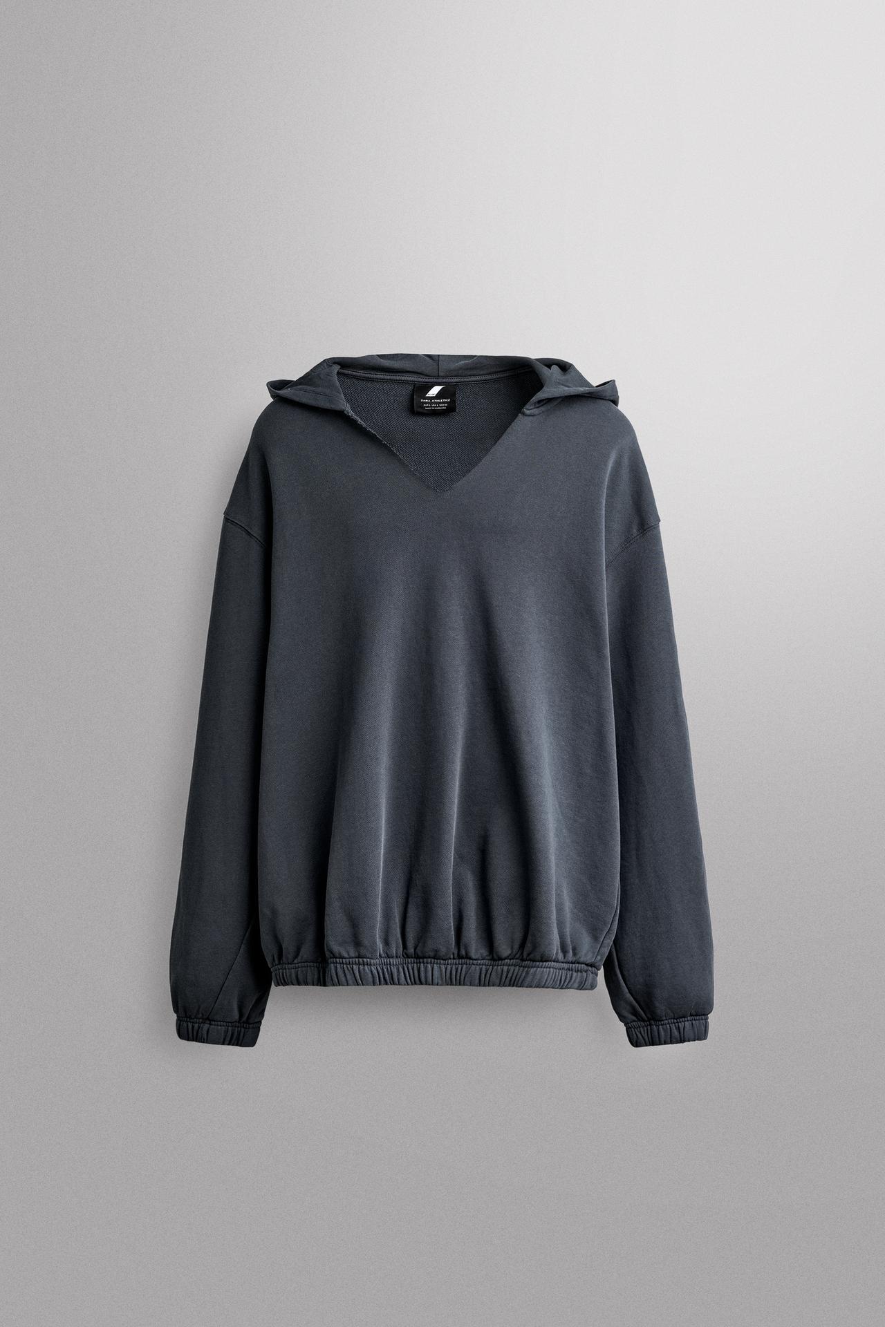 COTTON HOODIE — Navy blue
