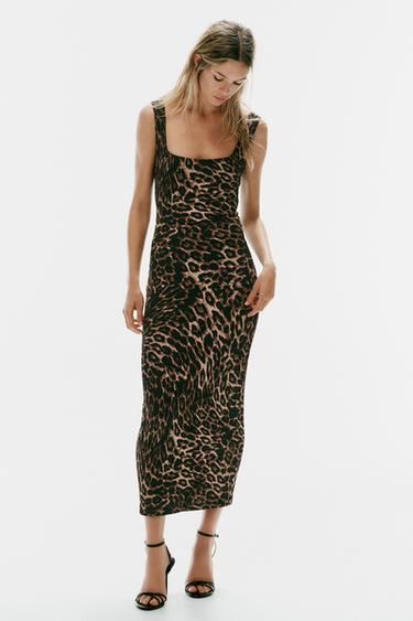 ΜΙΝΤΙ ΦΟΡΕΜΑ ΜΕ ΥΦΗ ANIMAL PRINT - ΛΕΟΠΑΡ του Zara