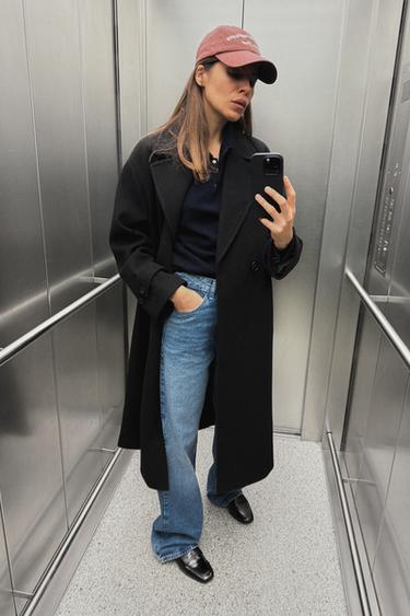 MANTEAU OVERSIZE SOFT - Noir de Zara - Image 2