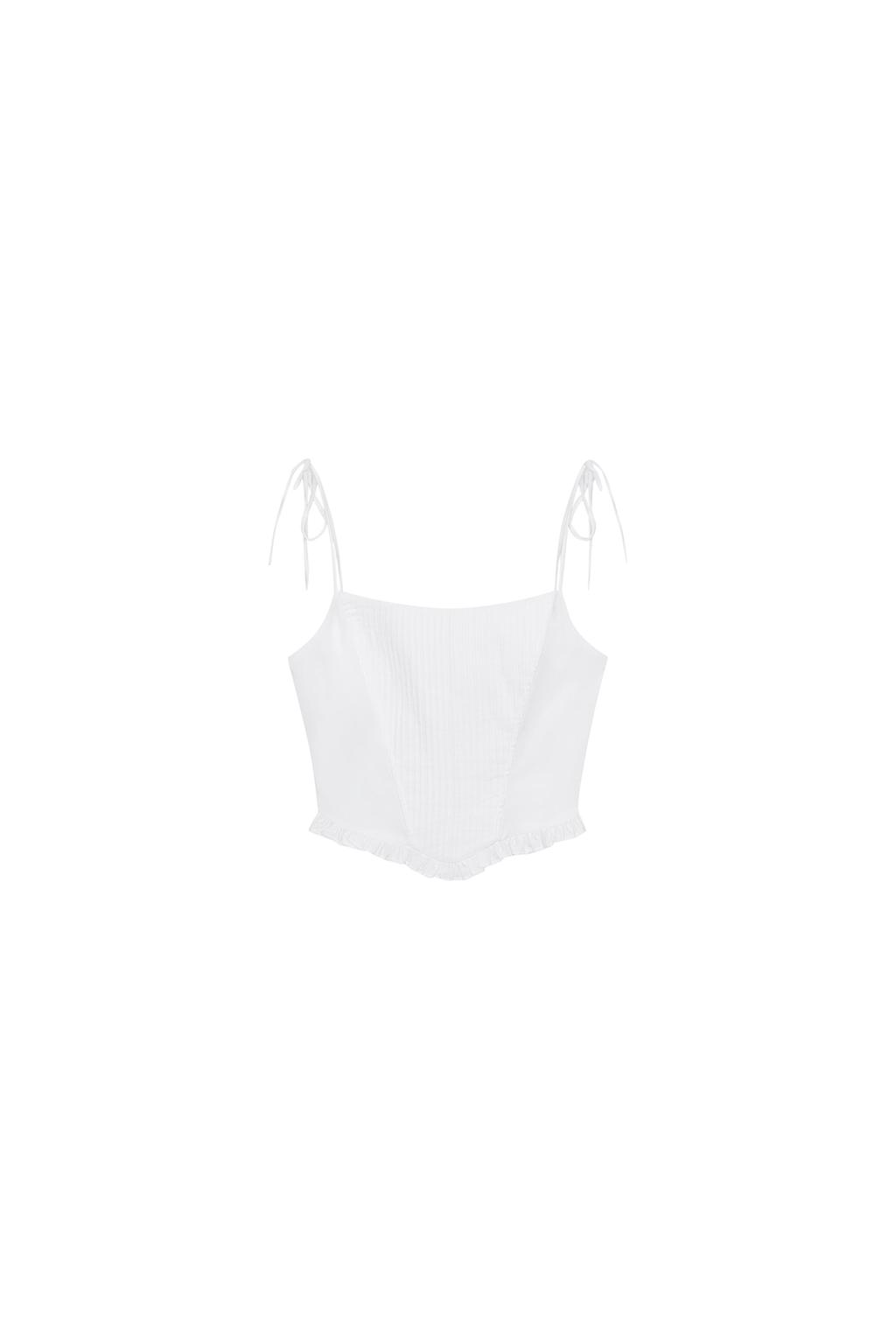 POPLIN CORSET CROP TOP - image 3