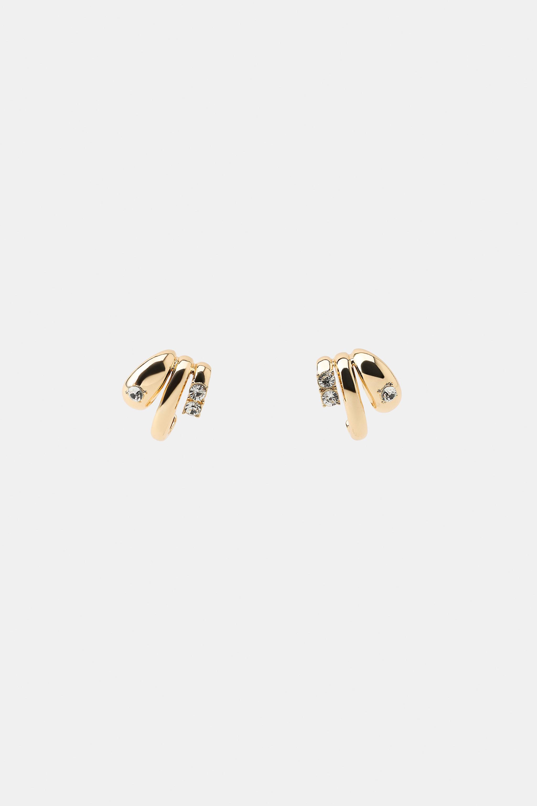 BOUCLE D'OREILLE EARCUFF TRIPLE ANNEAU BRILLANT