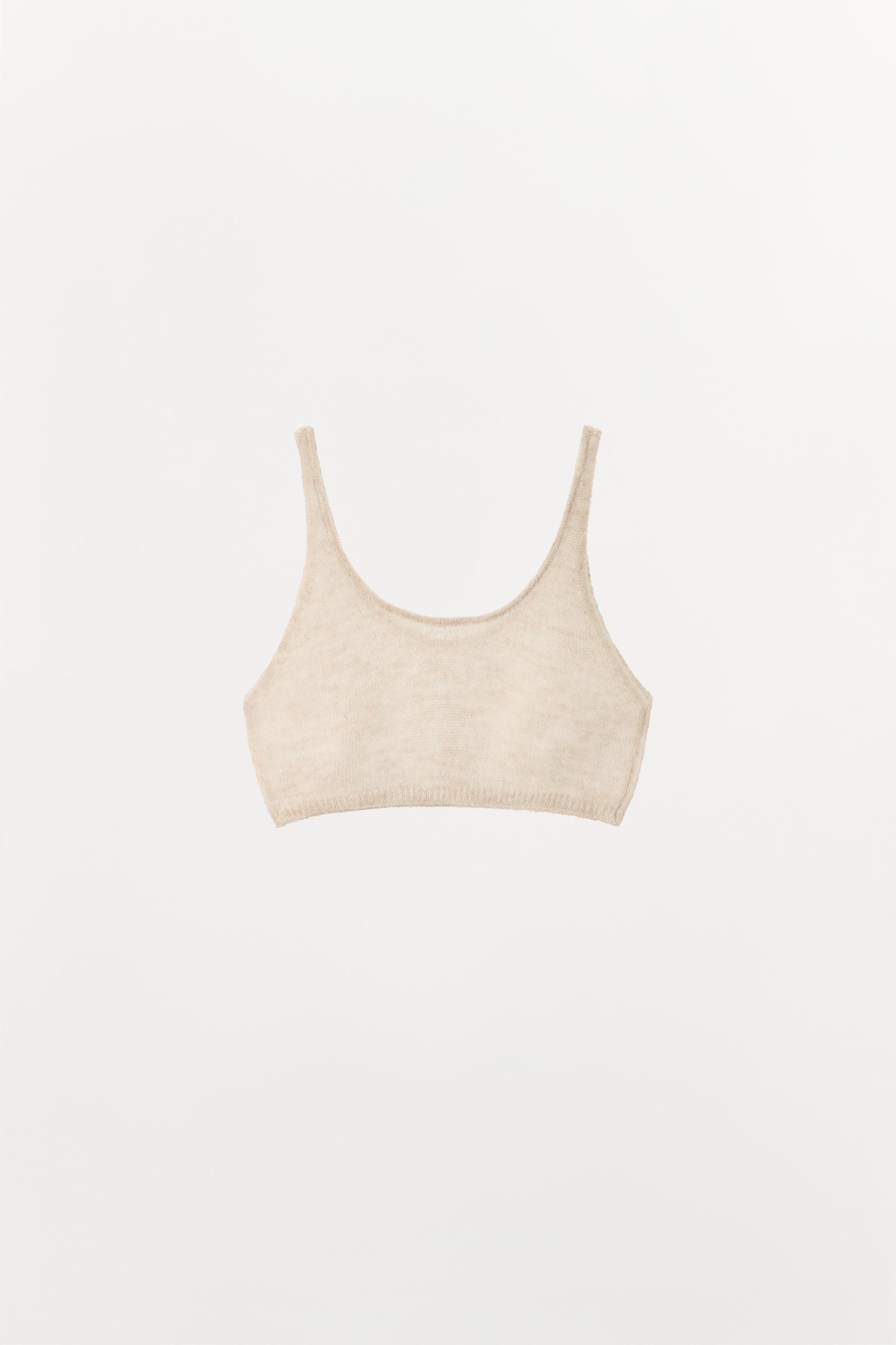 FINE KNIT BRALETTE TOP Vanilla ZARA United States