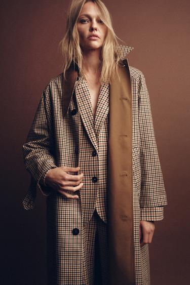 TRENCH RÉVERSIBLE ZW COLLECTION Caramel ZARA France