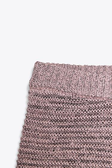 SHORT MAILLE TEXTURÉ - Mauve de Zara - Image 7