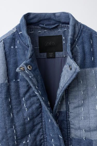 PATCHWORK BOMBER JACKET - Blue / Indigo by Zara - Image 6