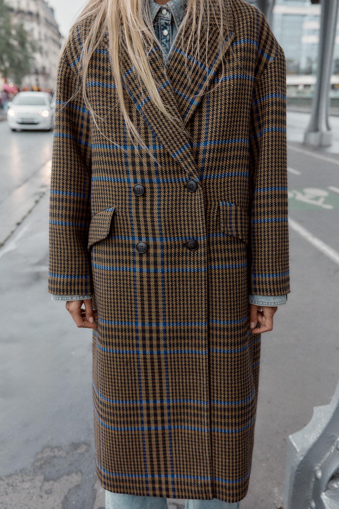 OVERSIZED PLAID COAT
