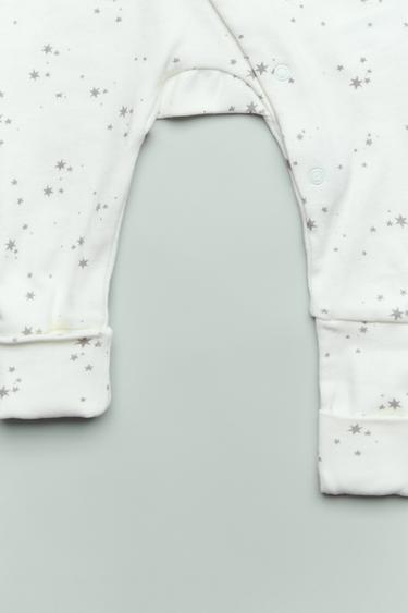 STAR PRINT CONVERTIBLE FOOT PYJAMAS - Oyster-white by Zara