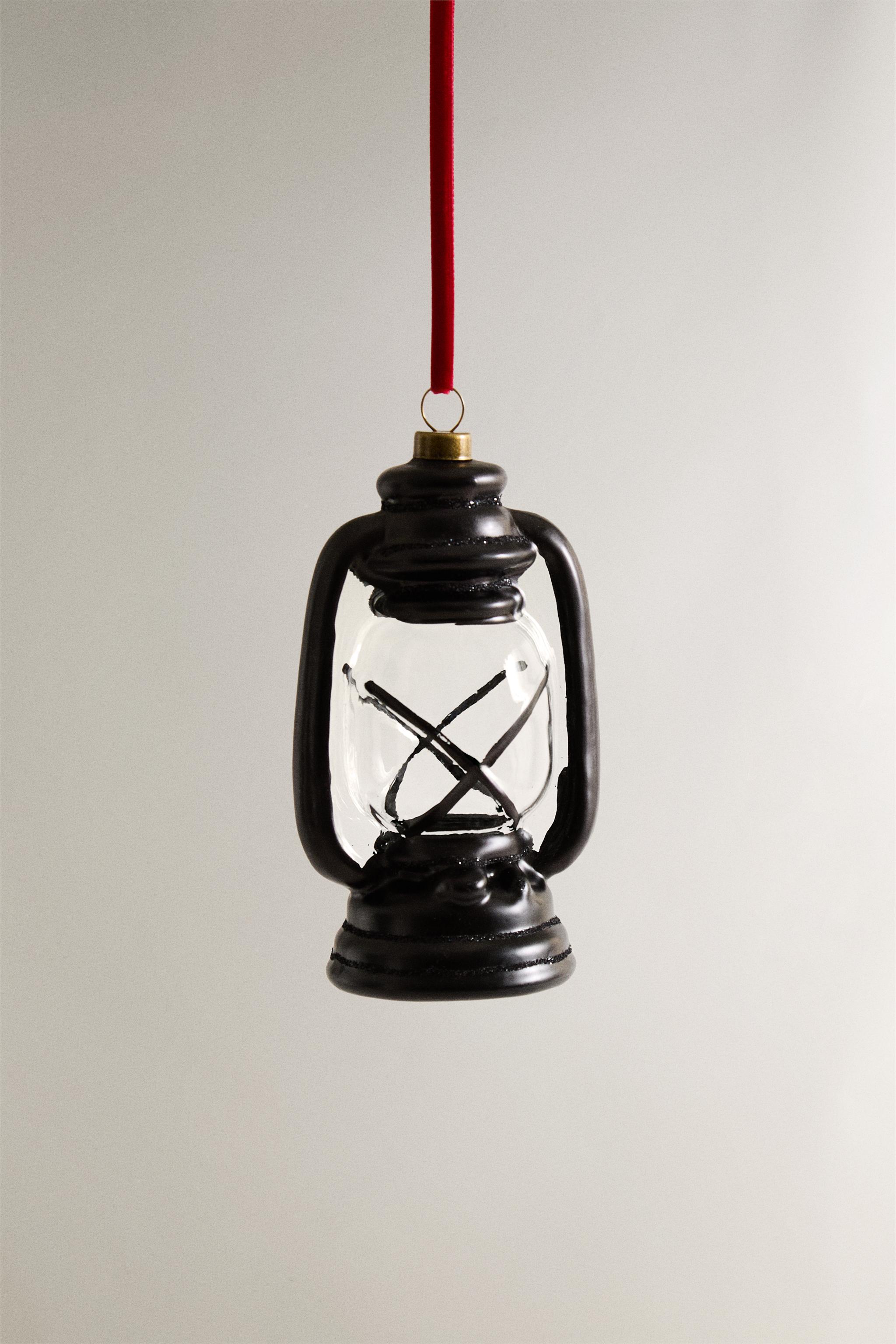 BLACK LIGHT LANTERN CHRISTMAS ORNAMENT