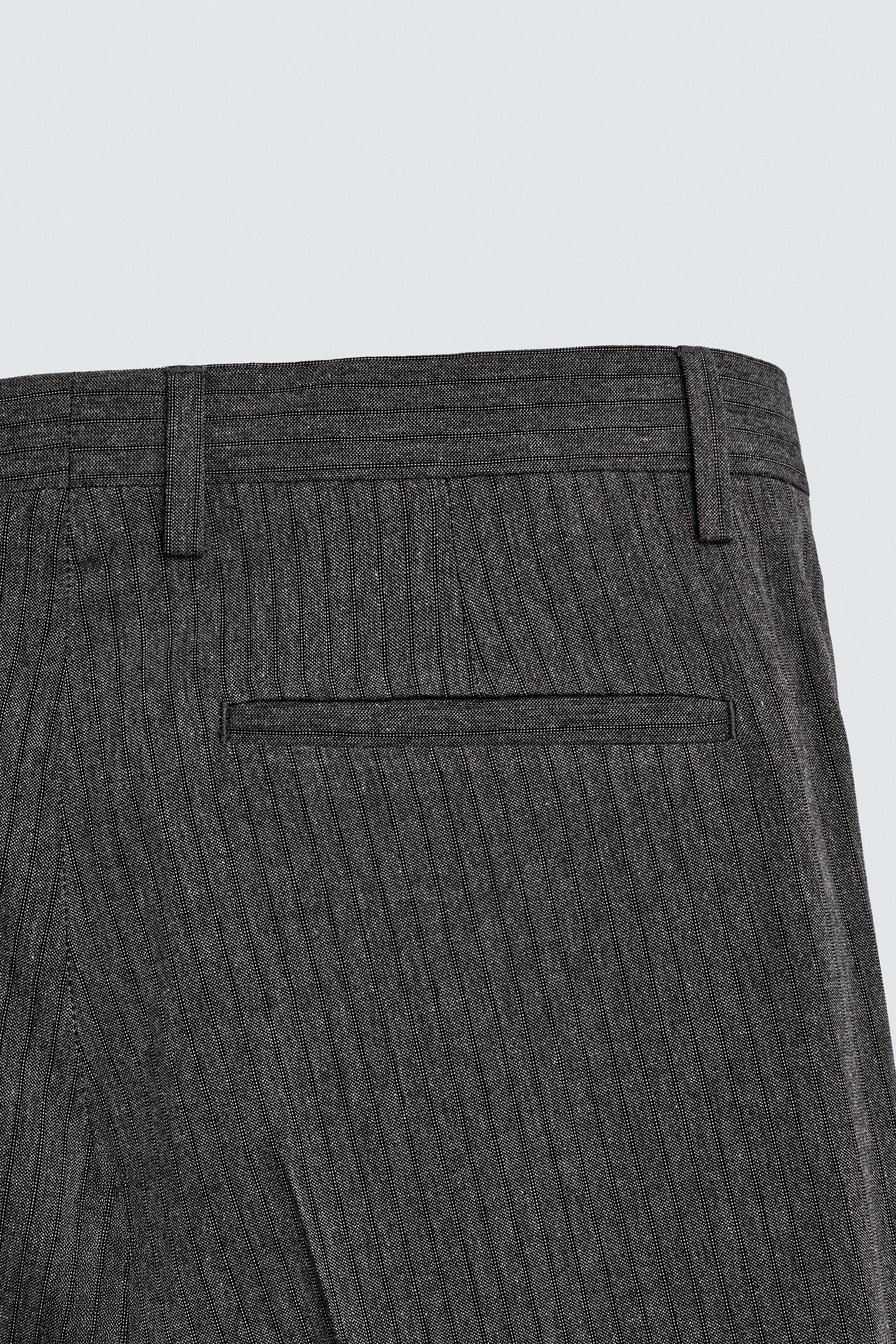 PINSTRIPE SUIT PANTS