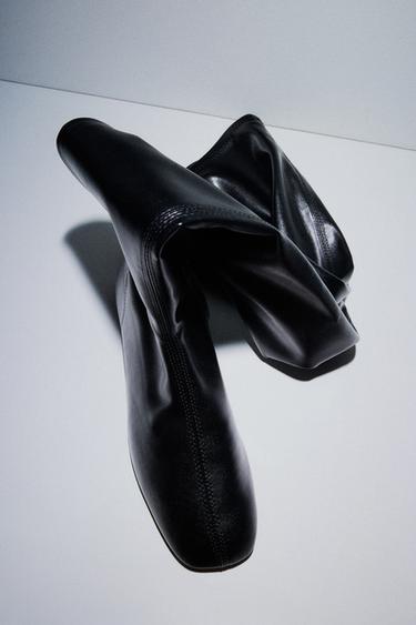 Zara 超長筒靴 - 黑色