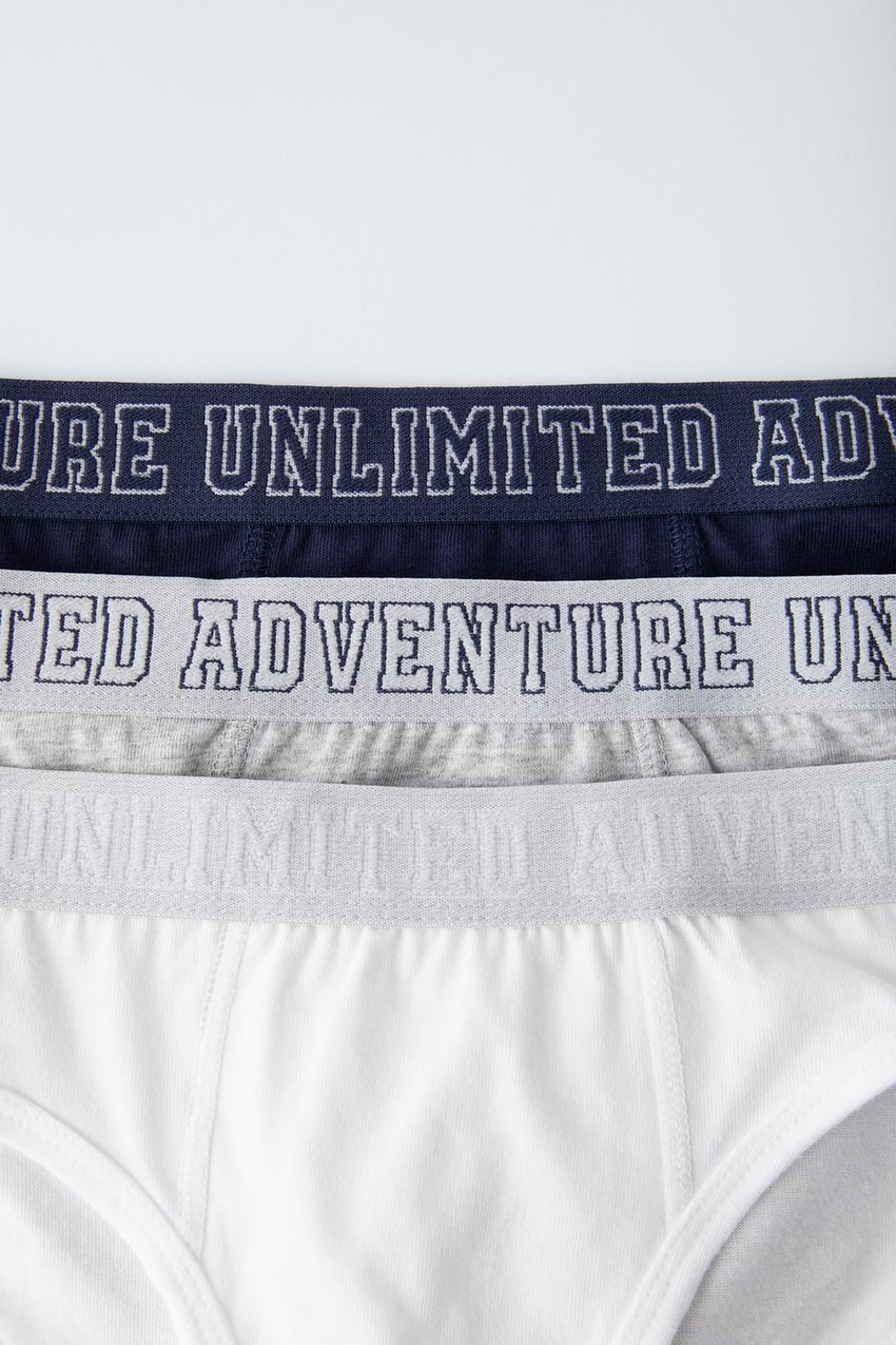 6-14 YEARS/ KIDS/ PACK OF THREE PLAIN BRIEFS - White