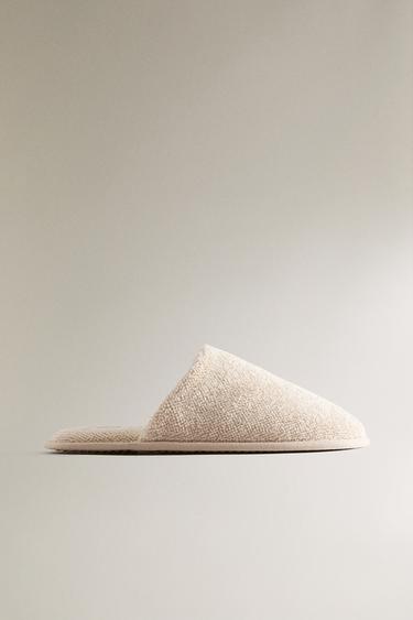 ZAPATILLA BAÑO PUNTO DE ARROZ - Marrón Arena de Zara