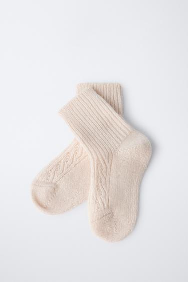 WOOL BLEND SOCKS - Light beige by Zara - Image 2