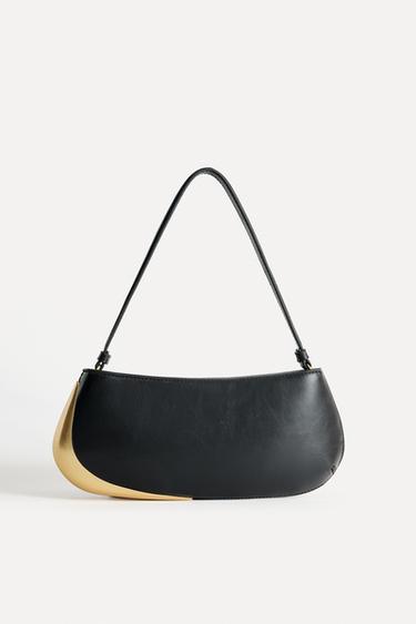 SAC PORTÉ ÉPAULE DÉTAIL MÉTALLIQUE 50E ANNIVERSAIRE - Noir de Zara
