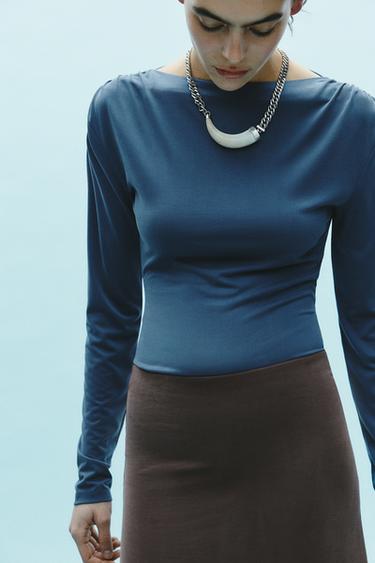 BODY AVEC DOS OUVERT - Bleu de Zara - Image 1