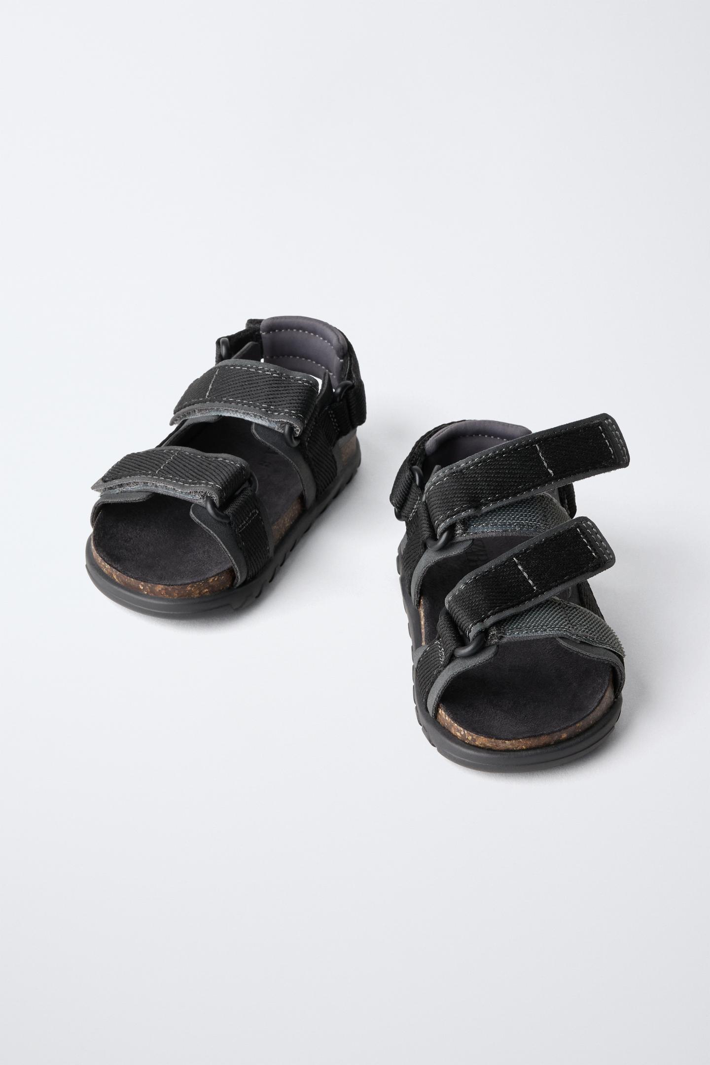Детские сандалии Zara Barefoot Technical, цвет: Антрацитовый серый — фото 4