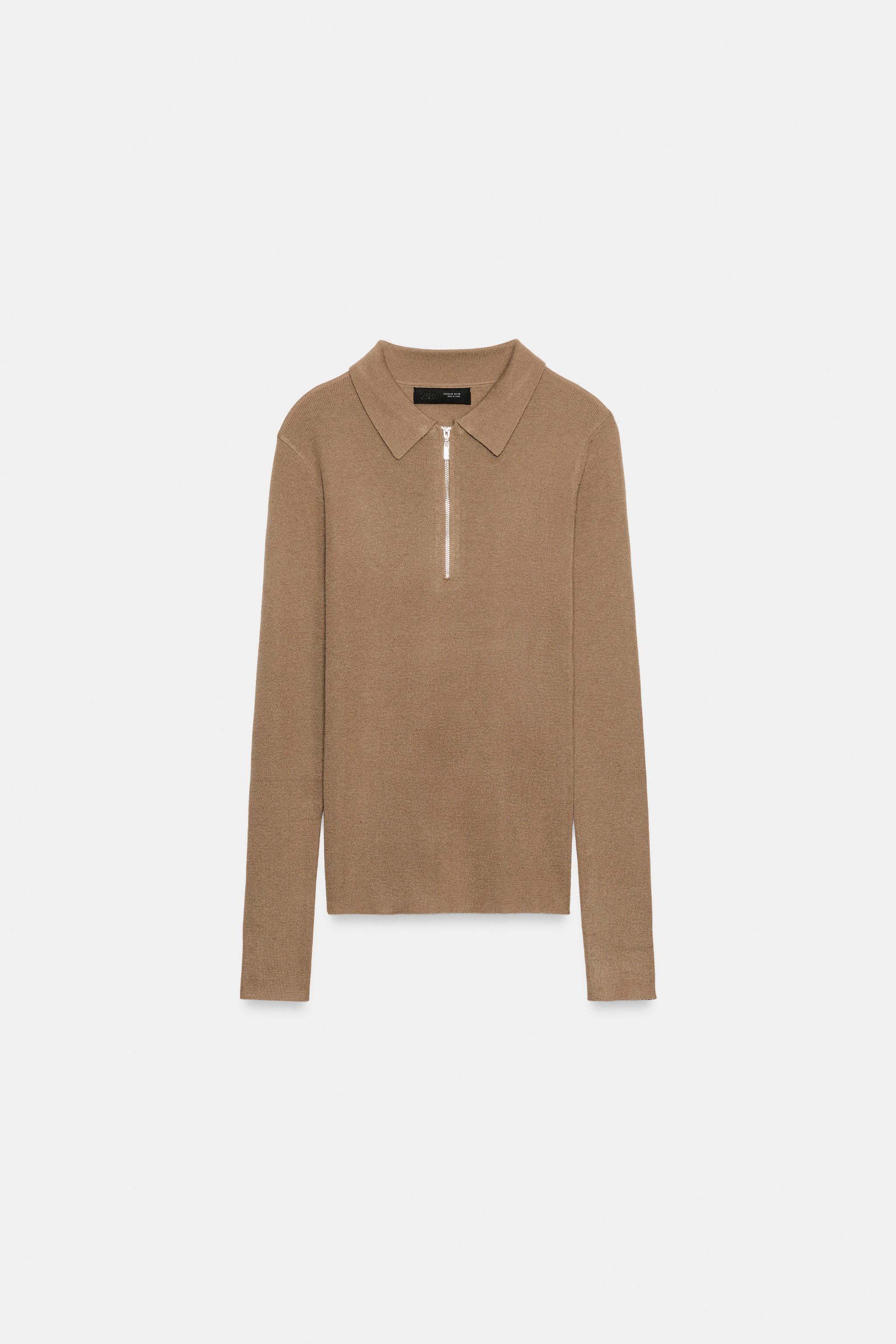 Zara FERMUARLI TRİKO POLO görsel 6