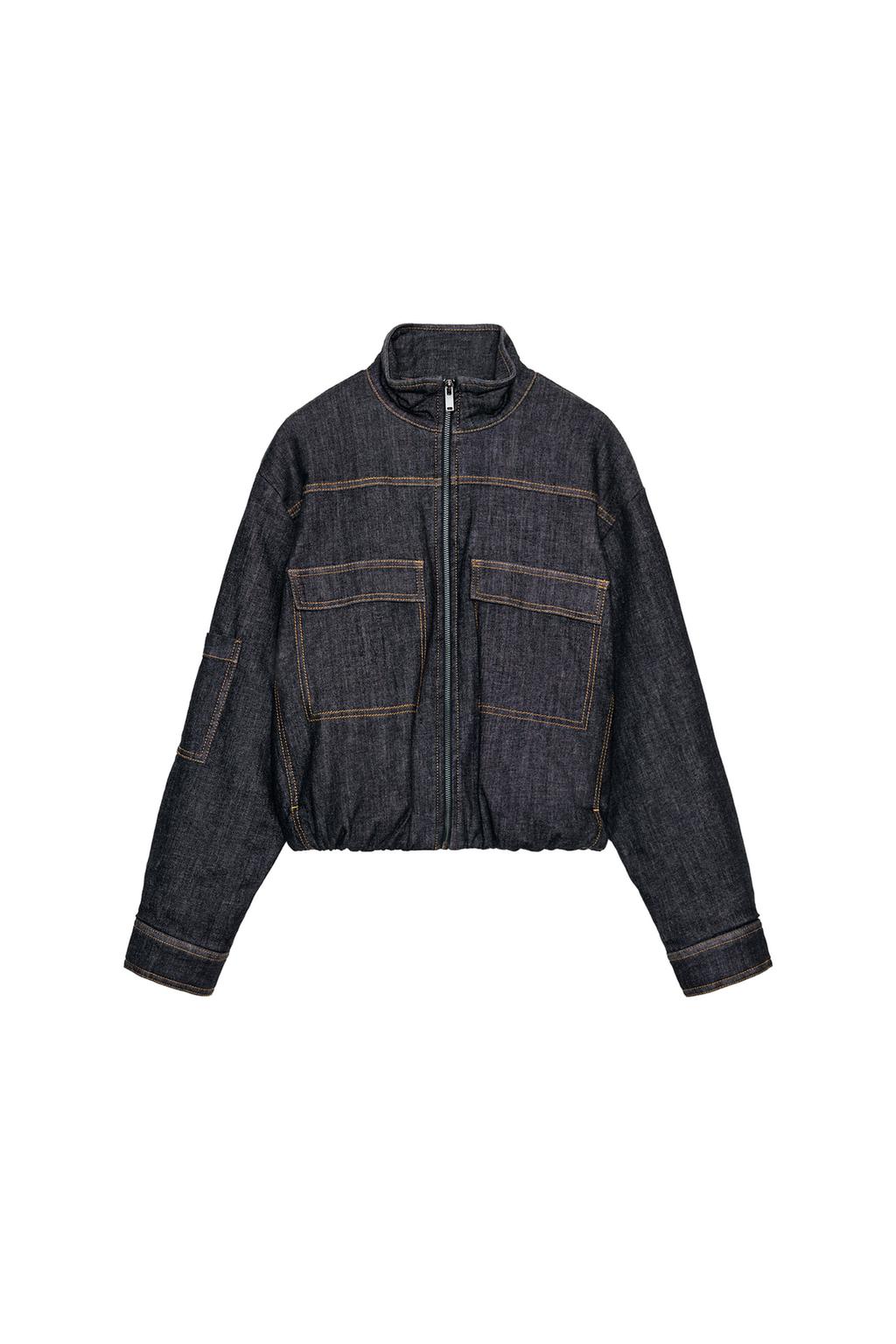 HIGH COLLAR PUFFER BOMBER JACKET - image 3