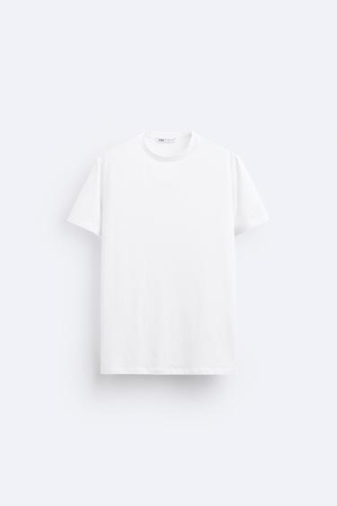 CAMISETA SLIM FIT BÁSICA - Branco da Zara