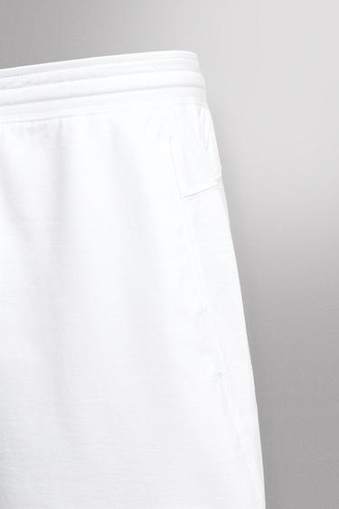 SHORT DE SPORT MÉLANGE COTON 9 POUCES - Blanc de Zara - Image 8
