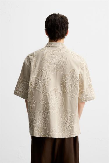 CHEMISE BRODERIES RELIEF - Sable de Zara - Image 2