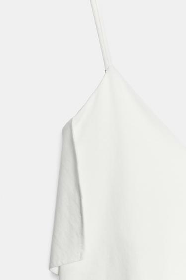 ASYMMETRIC HEAVY COTTON TOP - White by Zara - Image 6
