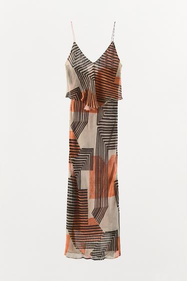 ROBE GEORGETTE IMPRIMÉE - Imprimée de Zara - Image 1