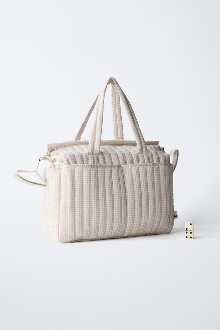 GINGHAM MATERNITY BAG
