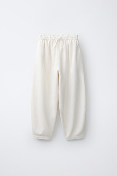 BALLOON TROUSERS - Light beige by Zara