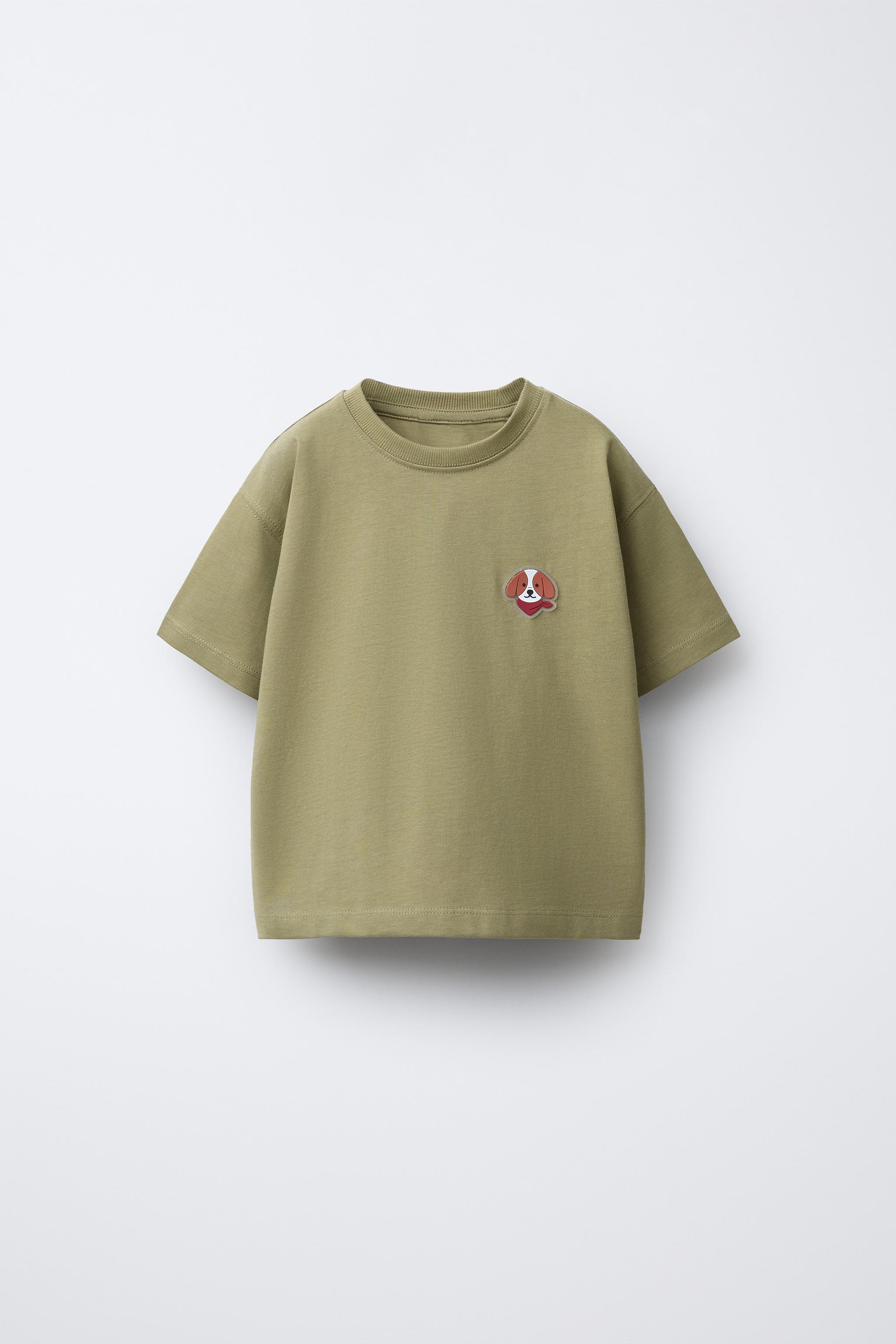 RUBBERIZED PUPPY T-SHIRT - Khaki | ZARA United States