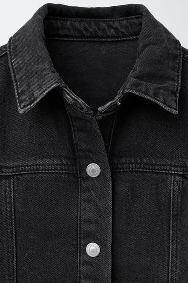 CUT-OUT DENIM DRESS - Black by Zara - Image 2