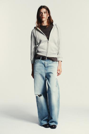 HOODIE - Grey marl by Zara - Image 1