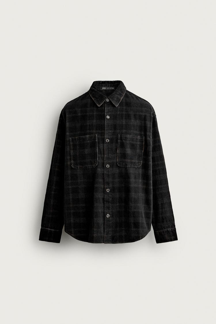 Camisa cuadros pana lavada