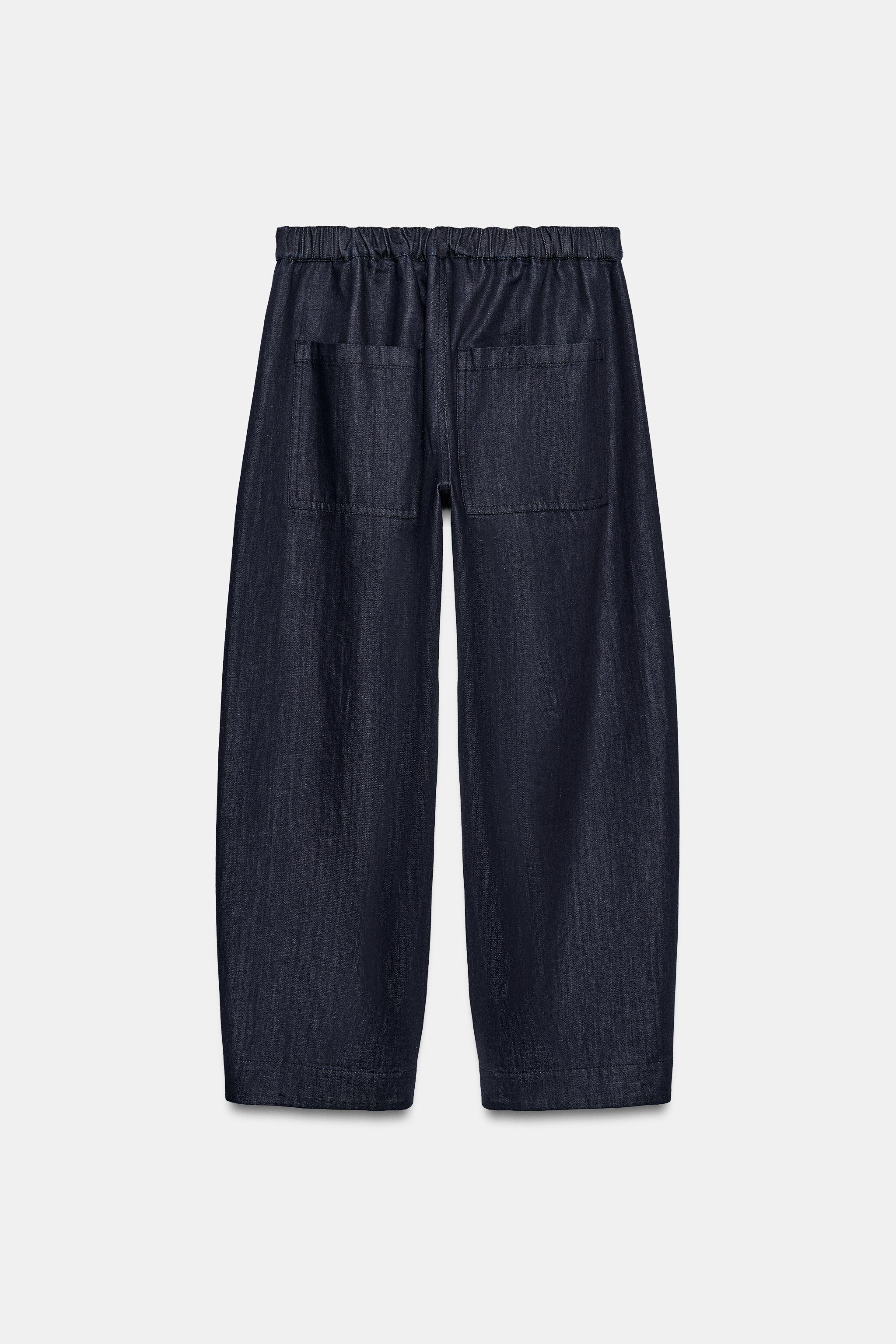 ZW COLLECTION BARREL POCKET DENIM PANTS